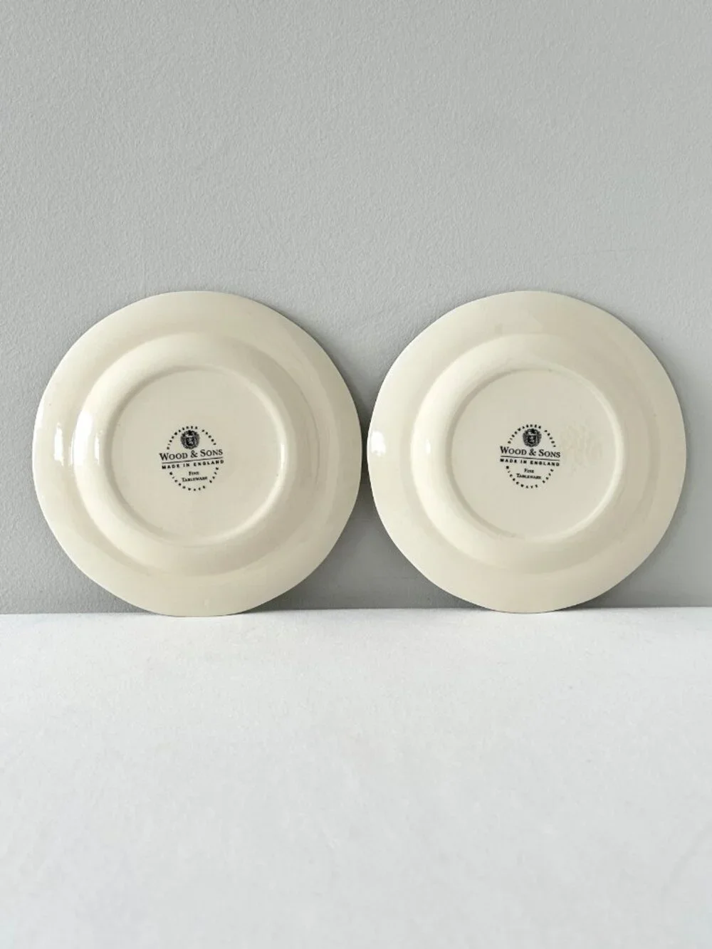 2 WOOD & SONS Pink Colonial Rose 8” Plates Salad Dessert Scalloped England